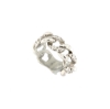 anello maglie grumette oro e diamanti