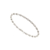 bracciale in oro bianco maglia traversino
