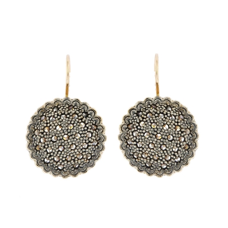 orecchini argento tonde con zirconi