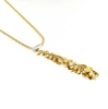 collana oro con ciuffo petali pendenti e diamanti