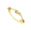 bracciale oro maglia tubolare con ciuffi petali