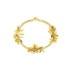 bracciale oro maglia tubolare con ciuffi petali