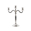 candeliere ottagonale 3 fiamme argento