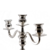 candeliere ottagonale 3 fiamme argento