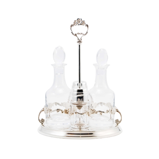 oliera argento fiori incisi