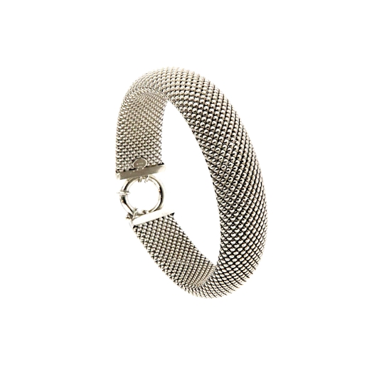 bracciale maglia serpente argento