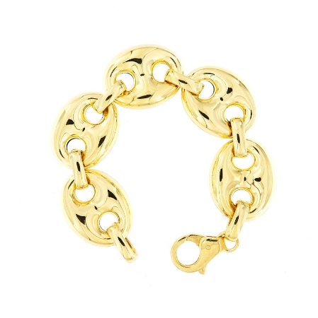 bracciale argento dorato maglia marina