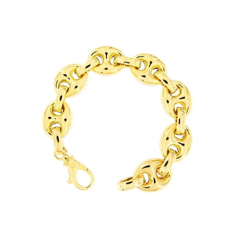 bracciale argento dorato maglia marina