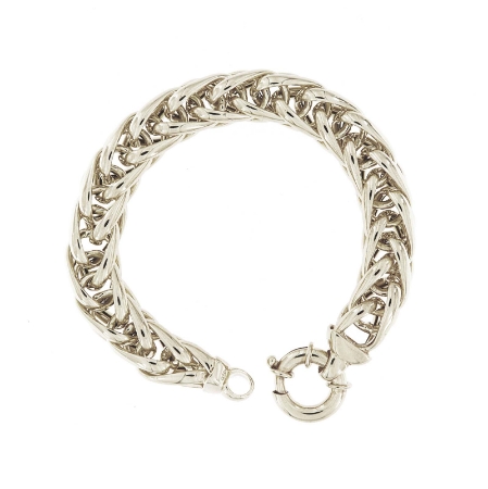 bracciale argento maglia spiga