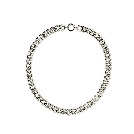 collana in argento maglia grumette
