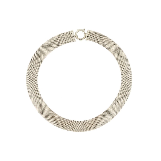 collana argento maglia serpente