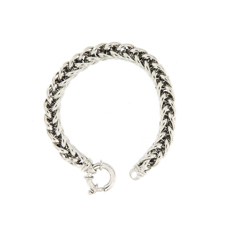 bracciale argento maglia spiga