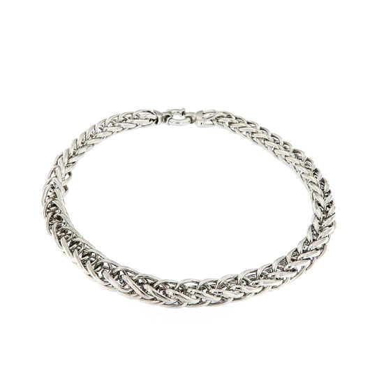 collana maglia spiga argento