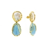 orecchini argento perle acquamarine milk