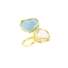 anello argento perla ed acquamarina milk