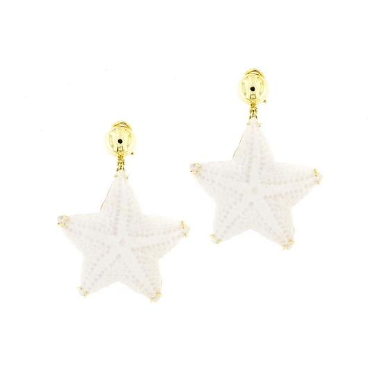 orecchini argento stella cammeo