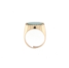 anello argento zirconi resina verde