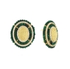 orecchini argento zirconi e malachite