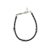 bracciale in cuoio ed argento