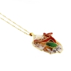 collana in argento con Pendente in Cammeo e corallo