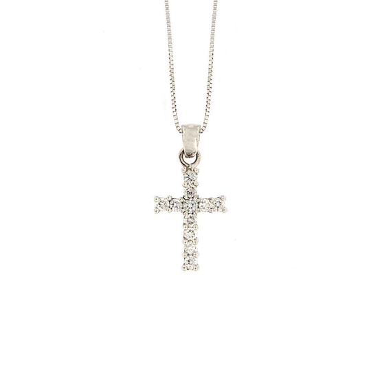 Croce oro e diamanti punte filo