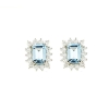 orecchini in oro con acquamarine e diamanti