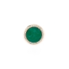 anello argento zirconi resina verde
