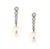 orecchini tennis diamanti e perle