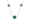 Girocollo in argento malachite e zirconi