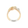 anello tre nodi in oro e diamanti