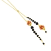 Collana argento pendenti in corallo ed onice