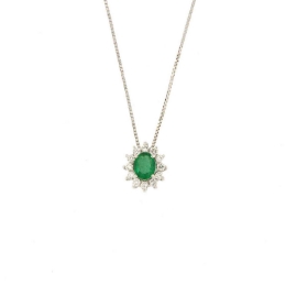pendente smeraldo diamanti
