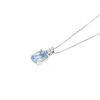 collana con pendente acquamarina e diamanti