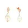 Orecchini in argento zirconi e perle