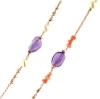Collana in argento corallo rosa ed ametista