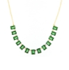collana in argento con zirconi verdi