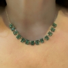 Collana argento e zirconi verdi 