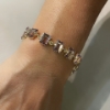  Bracciale in argento e zirconi glicine 