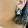 Orecchini in argento cammeo e pietre 