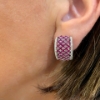 Orecchini con diamanti e rubini 
