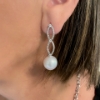 Orecchini con diamanti e perle 