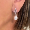 Orecchini con diamanti e perle 