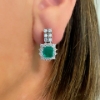 orecchini con diamanti e smeraldi