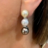Orecchini con perle australiane e diamanti 