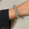 Bracciale maglia corda argento 
