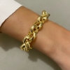 Bracciale maglia rolló argento dorato