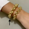 Bracciale maglia rolló argento dorato