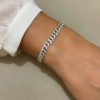 Bracciale grumette argento e zirconi 