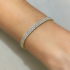 Bracciale tennis tre colori oro con diamanti 