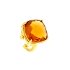 Anello in argento e quarzo idrotermale giallo
